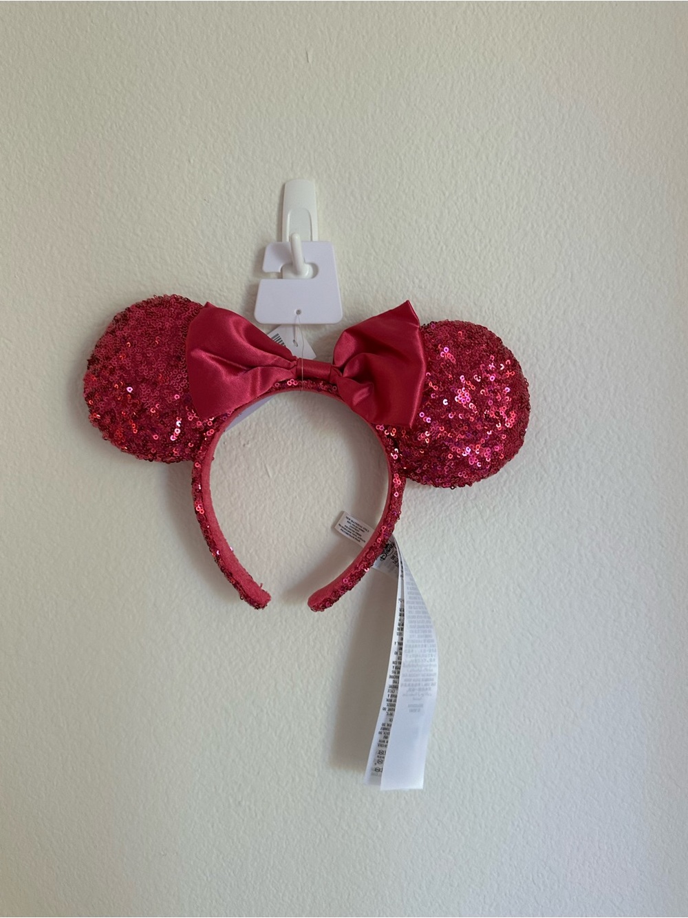 Hot Pink Sequin Minnie Mouse Ears Headband